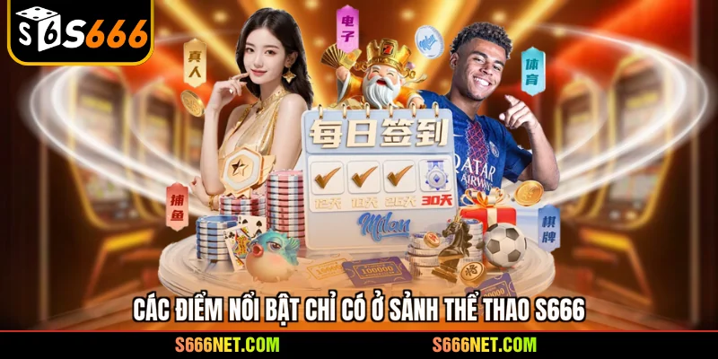 Các điểm nổi bật chỉ có ở sảnh thể thao S666